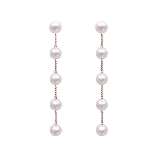 Pendientes Largos de Perlas Cascada - Tienda Kiosko