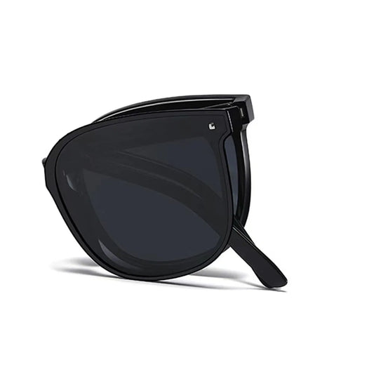 Gafas de sol plegables con estuche, gafas de sol para mujer, modernas, con amortiguación de aire, gafas polarizadas UV 400