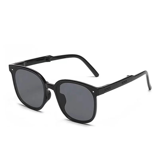 Gafas de sol plegables con estuche, gafas de sol para mujer, modernas, con amortiguación de aire, gafas polarizadas UV 400